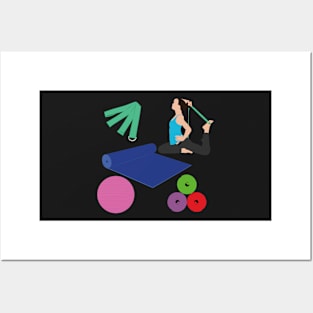 Yoga Accessories Stickers Posters and Art